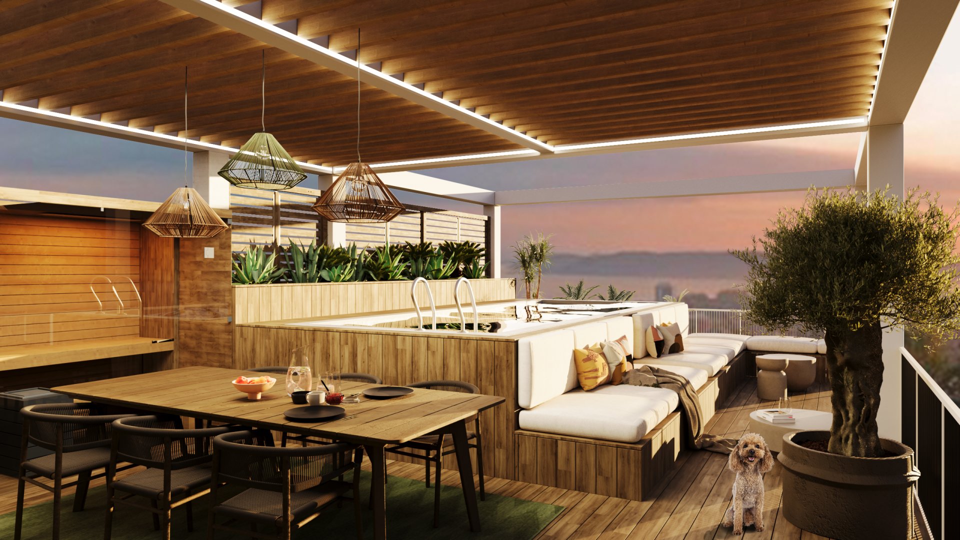 BF Luxury Resort belsőépítészeti látványtervek