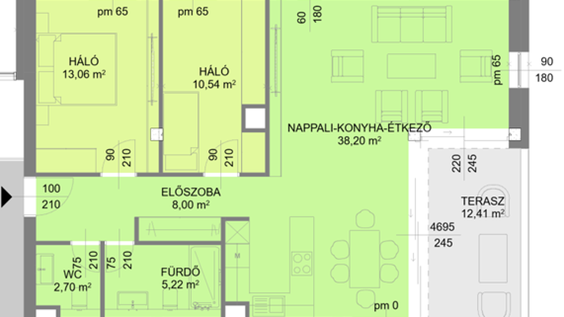 B épület Fsz. 2/1-es lakás